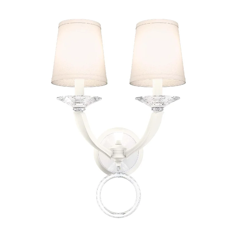 Track lighting with a brushed nickel finishEmilea 2-Light Wall Sconce