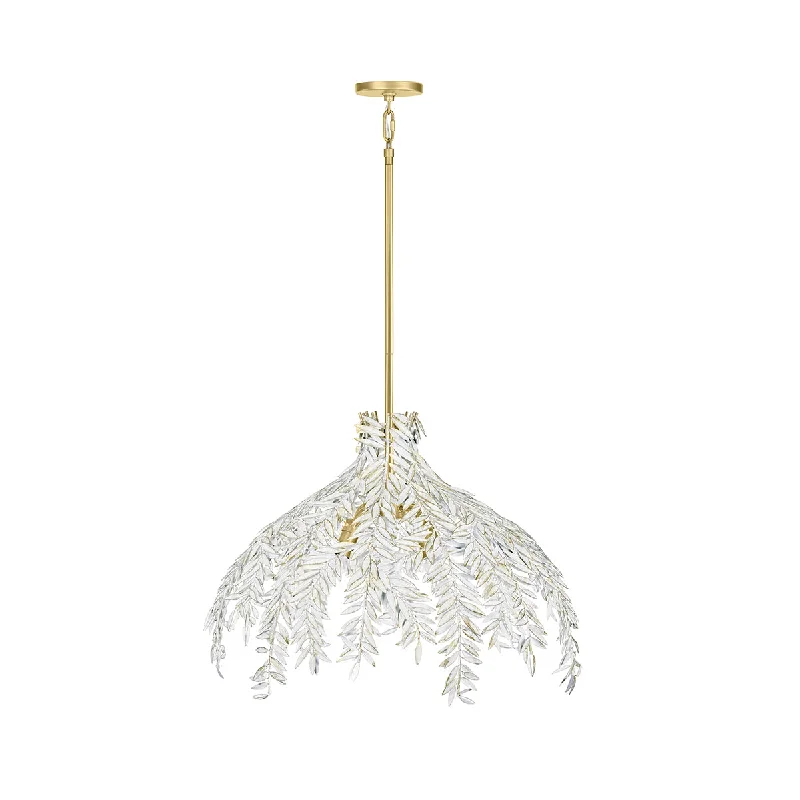 Track lighting for modernizing traditional interiorsEurofase 46435-026 Jalore 32 Inch 4 Light Olive Branch Chandelier in Distressed White
