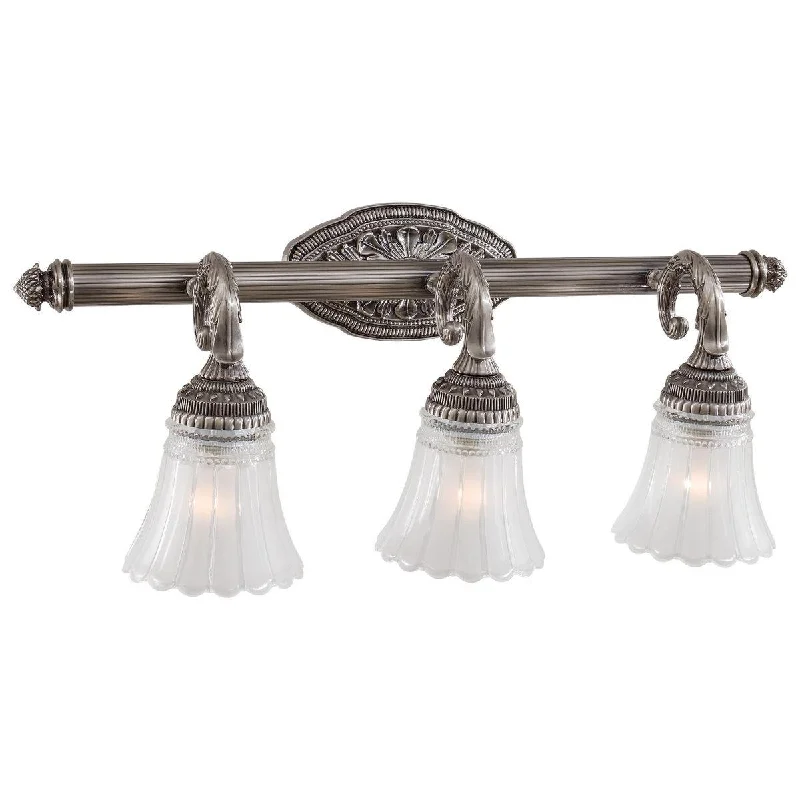 Color - Tunable Industrial Lighting for Special ApplicationsEuropa Bath 26 in. 3 Lights Vanity Light Brushed Nickel finish Color - Tunable Industrial Lighting for Special ApplicationsEuropa Bath 26 in. 3 Lights Vanity Light Brushed Nickel finish
