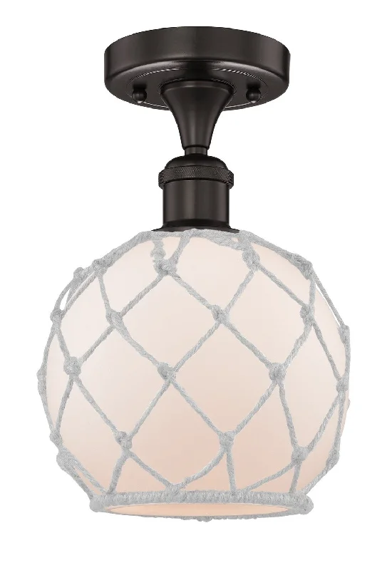 Industrial Lighting with High CRI (Color Rendering Index) for True Color PerceptionEdison One Light Semi-Flush Mount