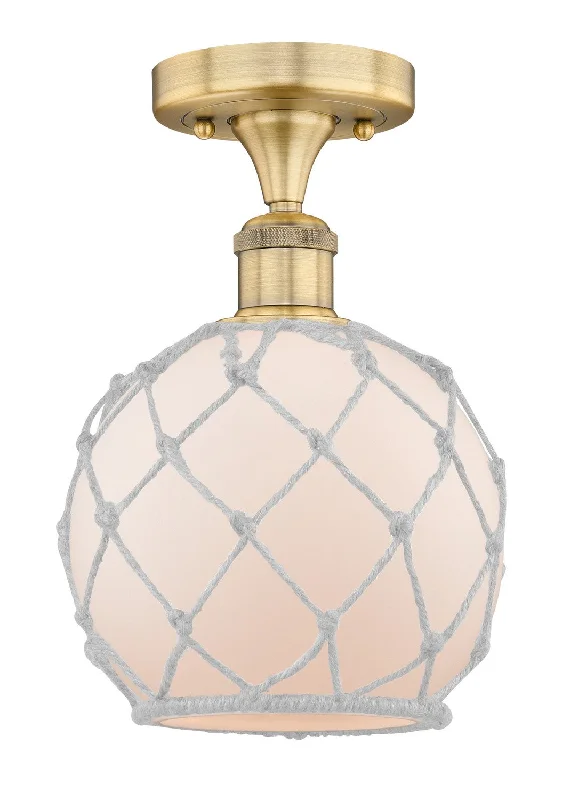 Low - Bay Industrial Lighting Fixtures for Small FactoriesEdison One Light Semi-Flush Mount