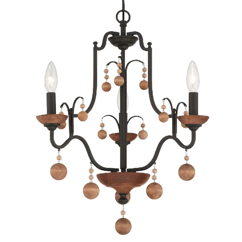 Adjustable Industrial Lighting for Flexible IlluminationColonial Charm 19 In. 3 Lights Chandelier Old Bronze Finish Adjustable Industrial Lighting for Flexible IlluminationColonial Charm 19 In. 3 Lights Chandelier Old Bronze Finish