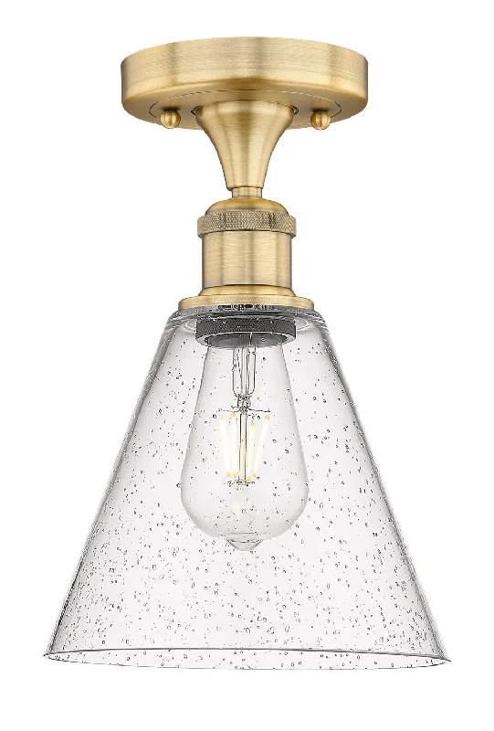 Dust - Resistant Industrial Lighting for Dirty WorkspacesEdison One Light Semi-Flush Mount