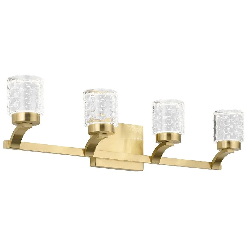 Industrial Emergency Lighting for Safety in FactoriesRene 28 in. 4 Lights LED Vanity Light Gold Finish