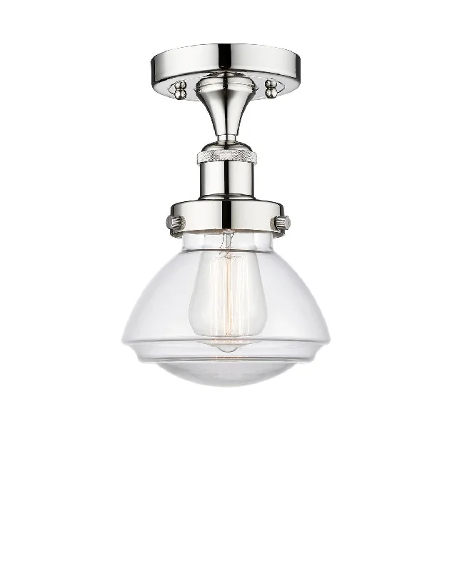 Industrial Exit Sign Lighting for Quick EvacuationEdison One Light Semi-Flush Mount Industrial Exit Sign Lighting for Quick EvacuationEdison One Light Semi-Flush Mount