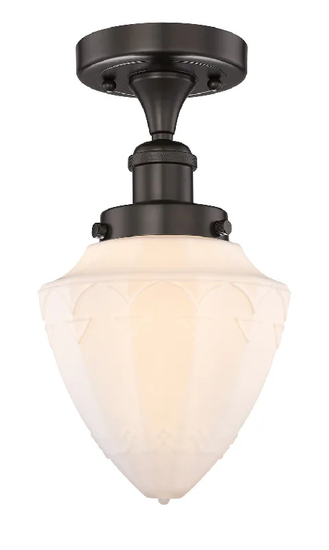 Industrial Exit Sign Lighting for Quick EvacuationEdison LED Semi-Flush Mount