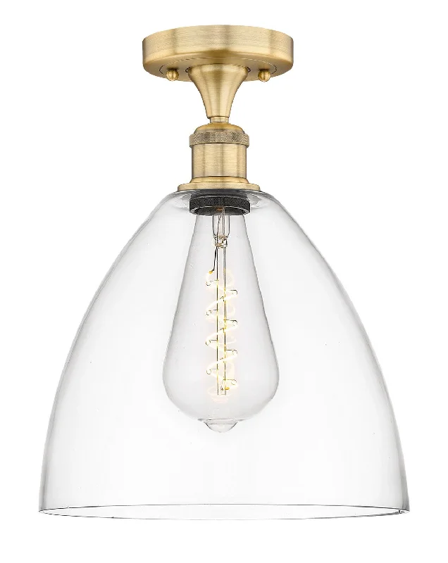 Industrial Pendant Lighting for Machine ShopsEdison One Light Semi-Flush Mount