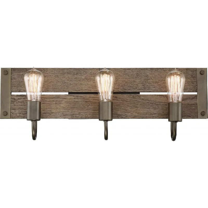 Industrial Ceiling - Mounted Lighting for Assembly PlantsWinchester 24 in. 3 Lights Vanity Light Bronze Finish