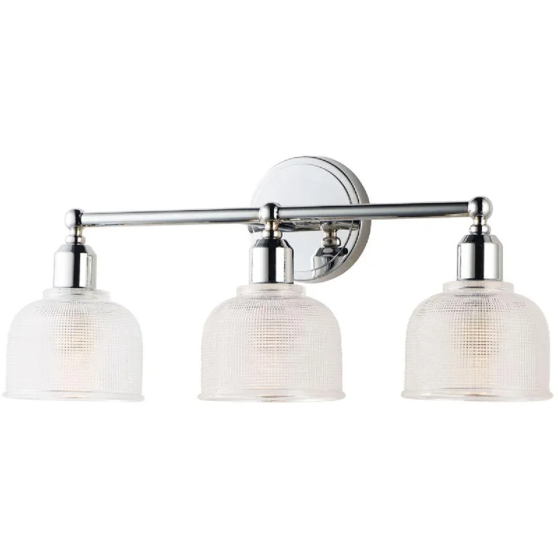 Industrial Lighting with High CRI (Color Rendering Index) for True Color PerceptionHollow 23 in. 3 Lights Vanity Light Polished Chrome Finish Industrial Lighting with High CRI (Color Rendering Index) for True Color PerceptionHollow 23 in. 3 Lights Vanity Light Polished Chrome Finish