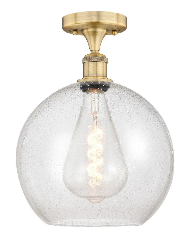 Industrial Ceiling - Mounted Lighting for Assembly PlantsEdison One Light Semi-Flush Mount