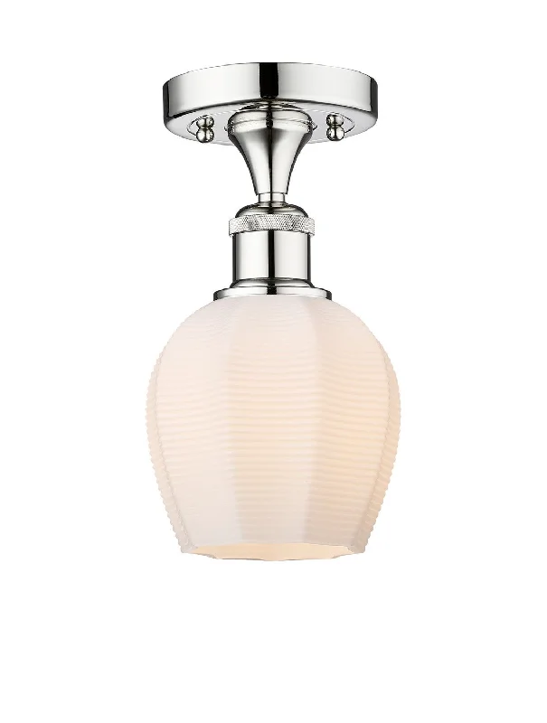 Industrial Lighting for Furniture FactoriesEdison One Light Semi-Flush Mount