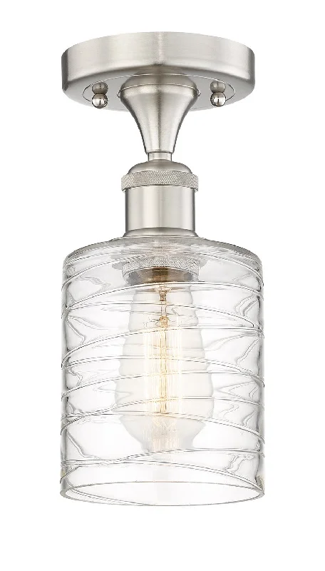 Industrial Lighting for Textile MillsEdison One Light Semi-Flush Mount