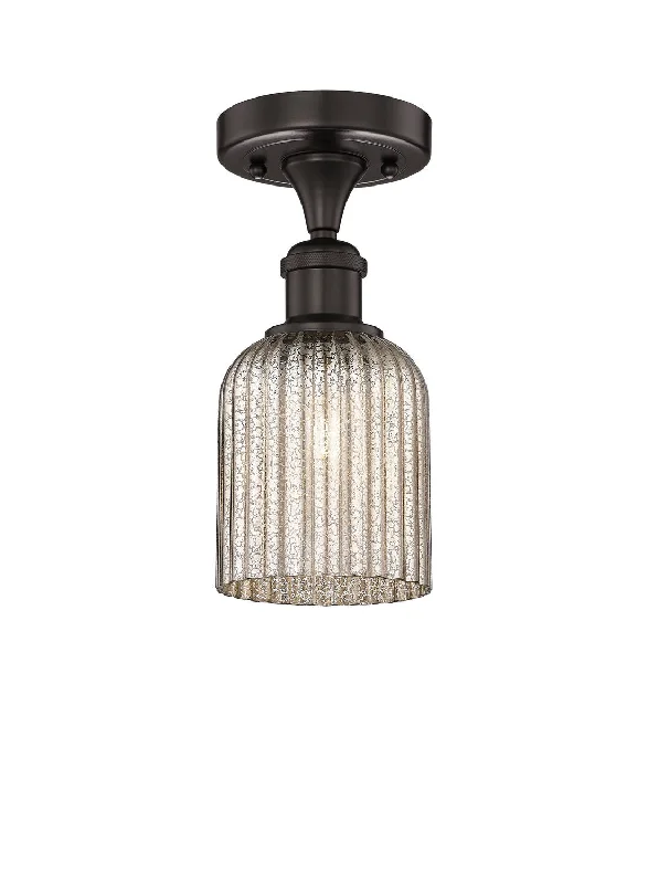 Industrial Flood Lighting for Outdoor Loading DocksEdison One Light Semi-Flush Mount