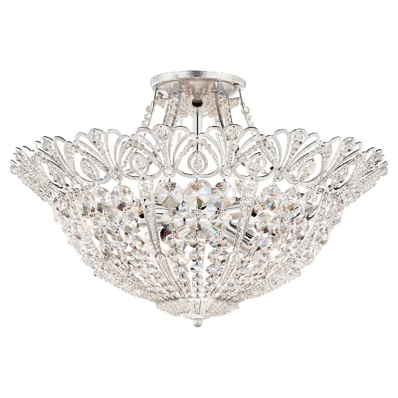 Track lighting with colored glass accentsRivendell 9-Light Close-to-Ceiling