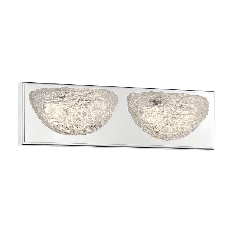 Explosion - Proof Industrial Lighting for Hazardous LocationsModern Ice 16 in. 2 lights LED Vanity Light Chrome finish