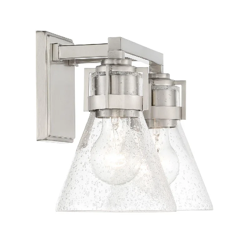 Explosion - Proof Industrial Lighting for Hazardous LocationsChatham Square 15 in. 2 Lights Vanity Light Brushed Nickel finish