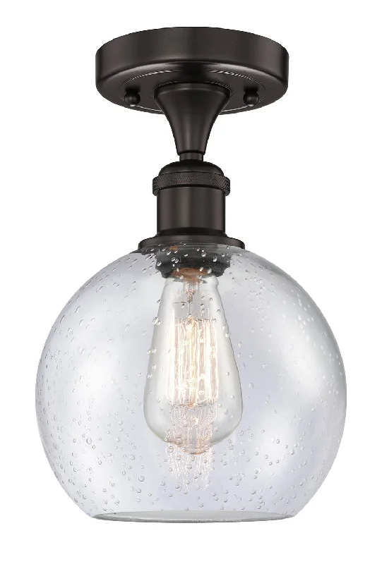 Industrial Exit Sign Lighting for Quick EvacuationEdison One Light Semi-Flush Mount