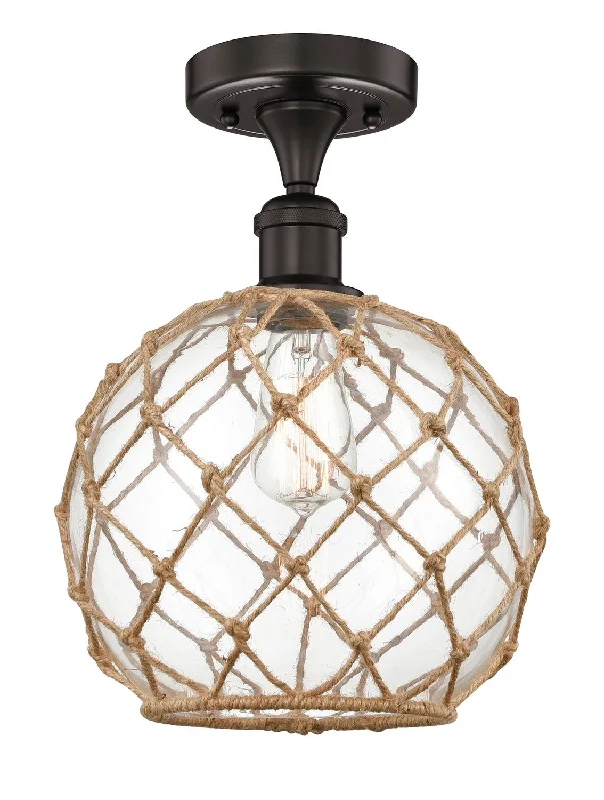 Dimmable Industrial Lighting for Ambiance ControlEdison One Light Semi-Flush Mount