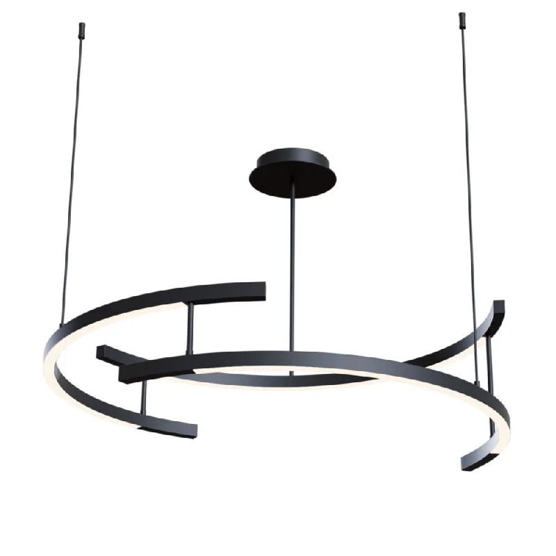 High - lumen track lighting for bright spacesLine Curved LED Ceiling Lamp - Black