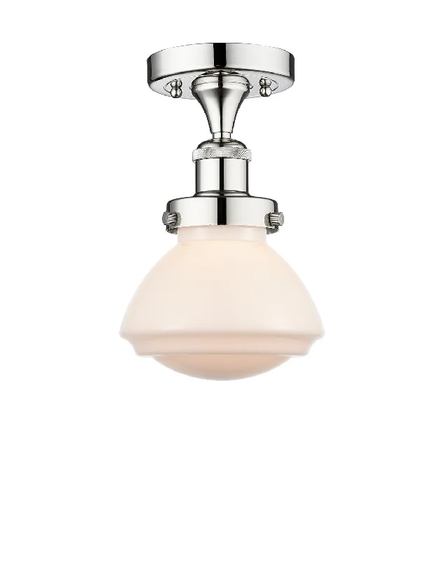 Industrial Ceiling - Mounted Lighting for Assembly PlantsEdison One Light Semi-Flush Mount Industrial Ceiling - Mounted Lighting for Assembly PlantsEdison One Light Semi-Flush Mount