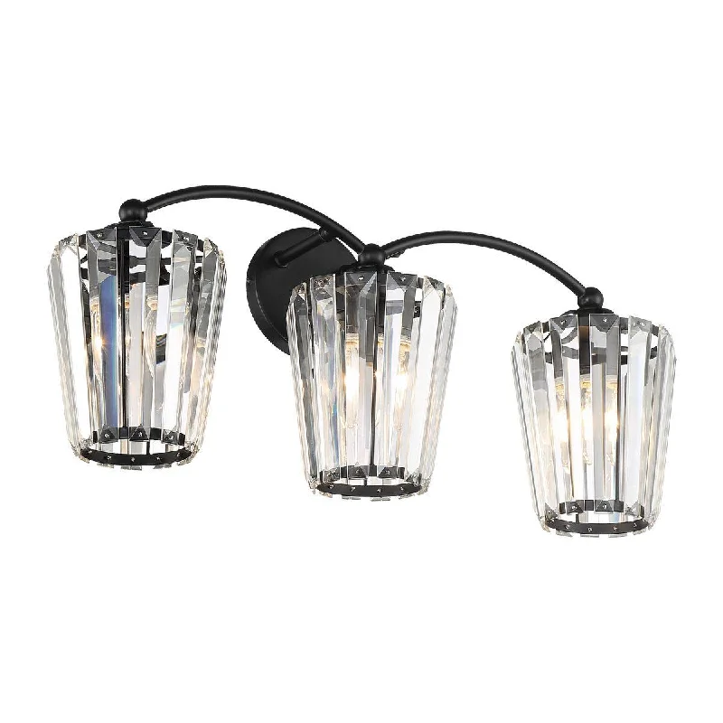 Industrial Lighting for Food Processing FactoriesNatalia 24 in. 3 Lights Vanity Light Black finish