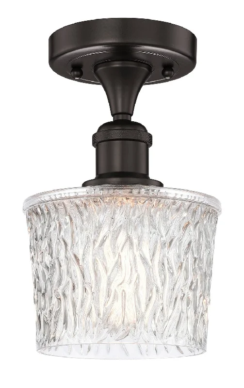 Corrosion - Resistant Industrial Lighting for Coastal FactoriesEdison One Light Semi-Flush Mount