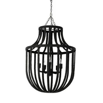 Wireless track lighting for easy installationPalecek 2328-79 Paloma Coco Chandelier in Black