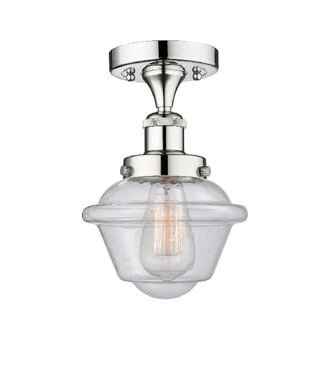 Industrial Ceiling - Mounted Lighting for Assembly PlantsEdison One Light Semi-Flush Mount Industrial Ceiling - Mounted Lighting for Assembly PlantsEdison One Light Semi-Flush Mount