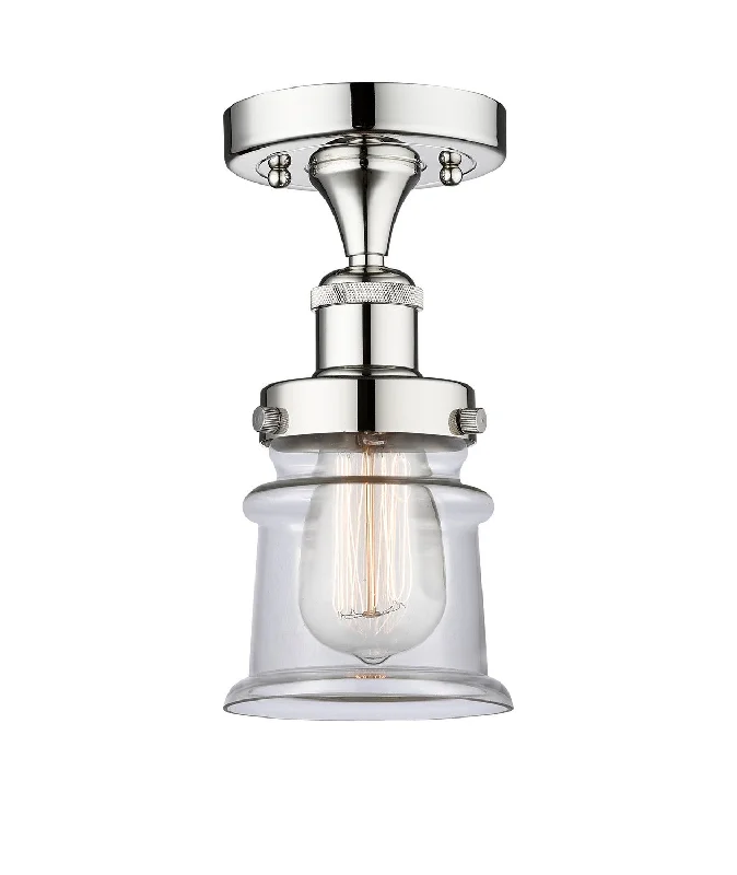 Industrial Lighting for Textile MillsEdison One Light Semi-Flush Mount