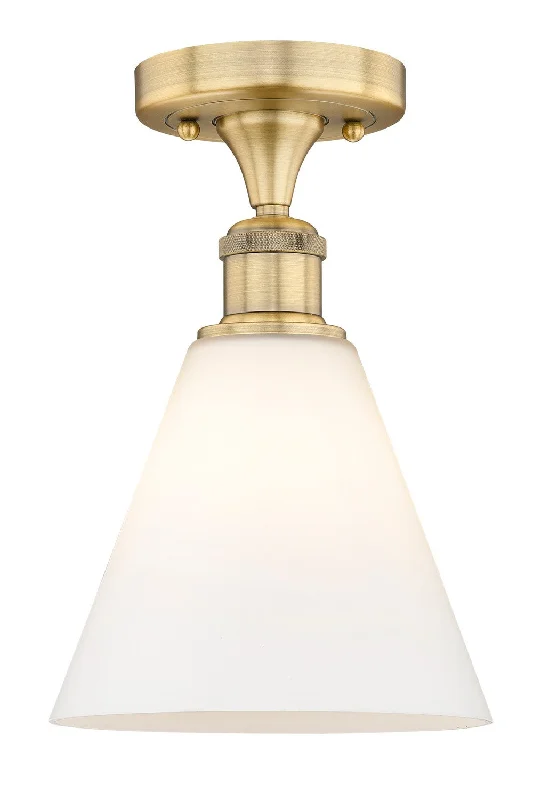 Industrial Flood Lighting for Outdoor Loading DocksEdison One Light Semi-Flush Mount