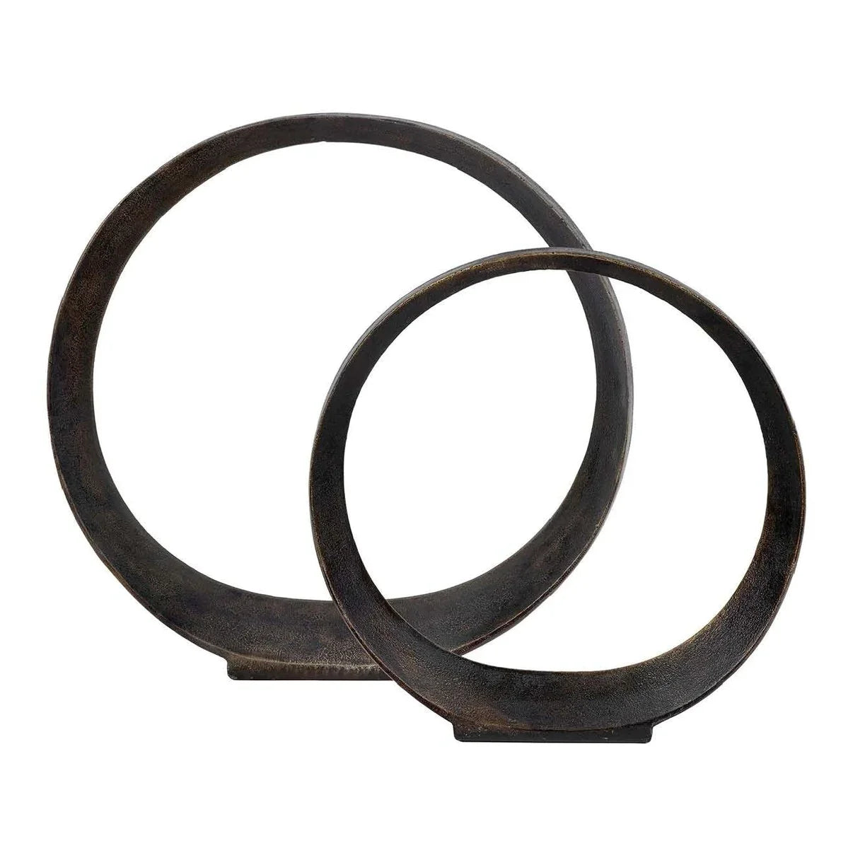 Smart track lighting with voice controlHoop Decor Set of 2 - Dark Brown Finish