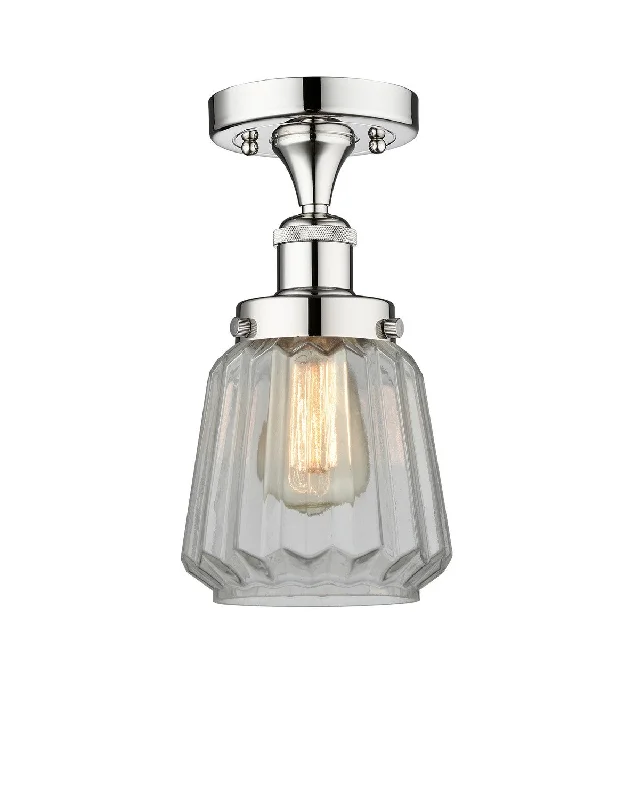 Industrial Lighting for Woodworking FactoriesEdison One Light Semi-Flush Mount