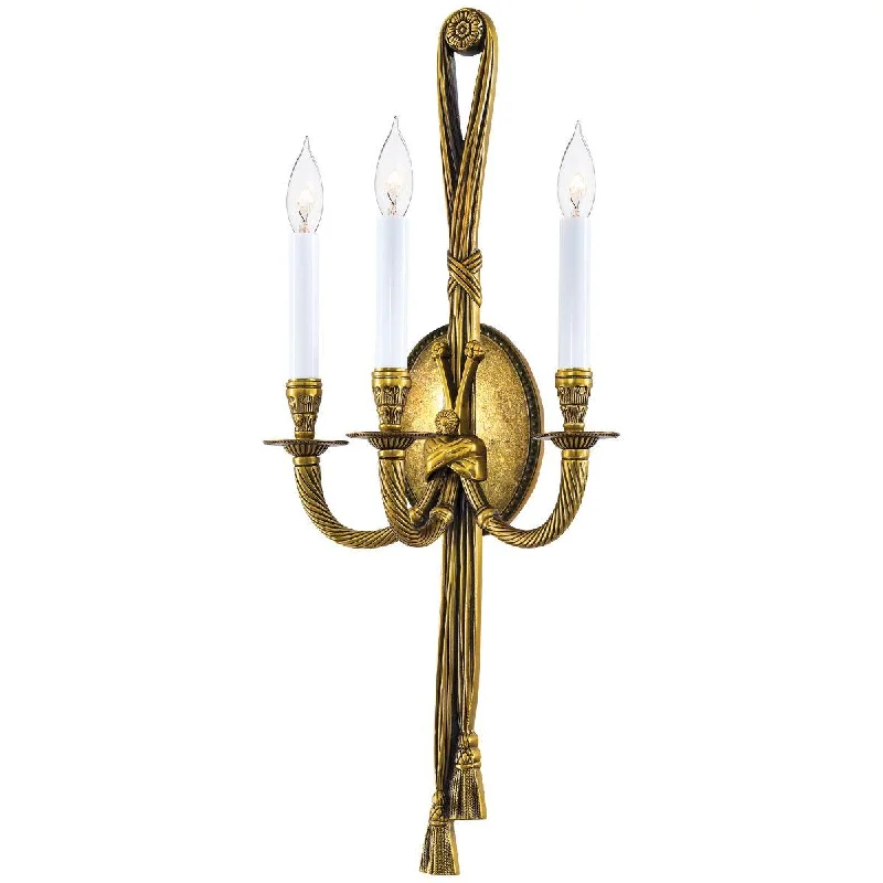 Dimmable Industrial Lighting for Ambiance ControlMetropolitan Oversized 25 in. 3 lights LED Vanity Light Gold Finish