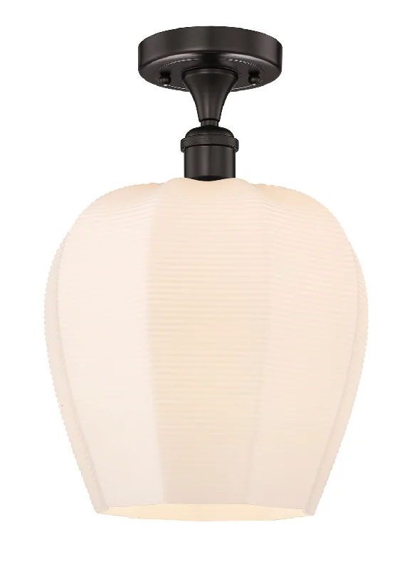 Shock - Resistant Industrial Lighting for Vibrating Machinery AreasEdison One Light Semi-Flush Mount