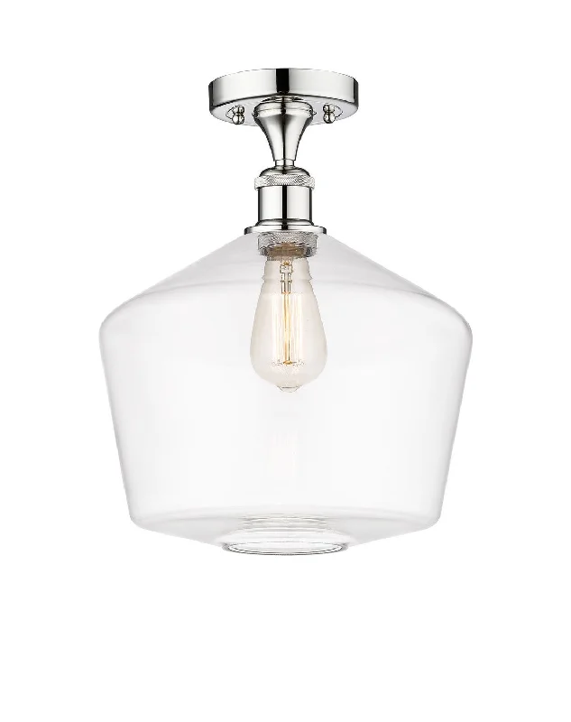 Industrial Lighting for Furniture FactoriesEdison One Light Semi-Flush Mount