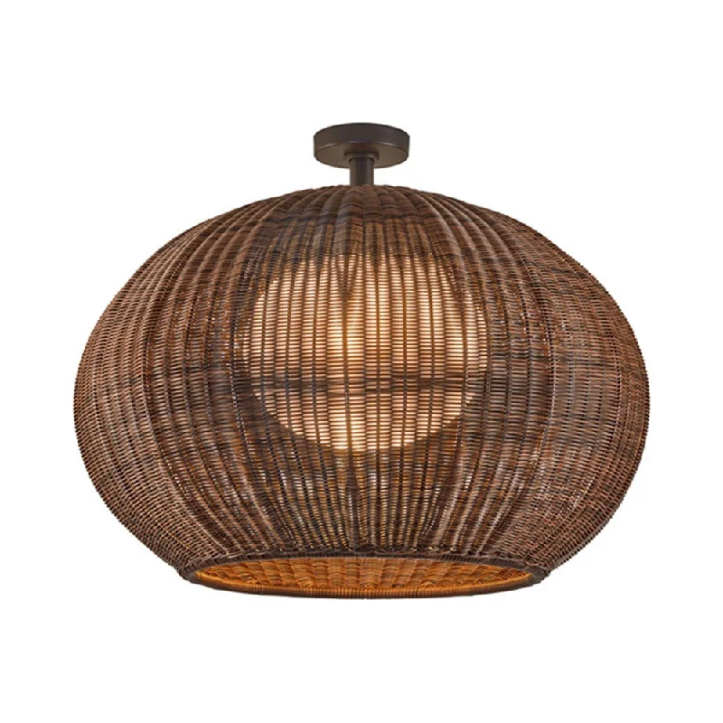 Track lighting for illuminating dining tablesGarota Outdoor Semi Flush Mount Ceiling Light