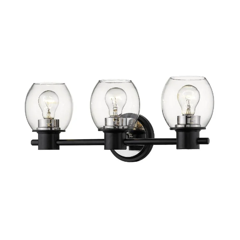 Industrial Lighting for Automotive Manufacturing Plants20 in. Vanity Light 3 Lights Black Finish