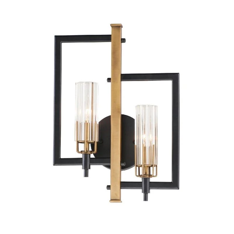 Adjustable Industrial Lighting for Flexible IlluminationFlambeau 18 in. 2 Lights Vanity Light Antique Brass & Black Finish