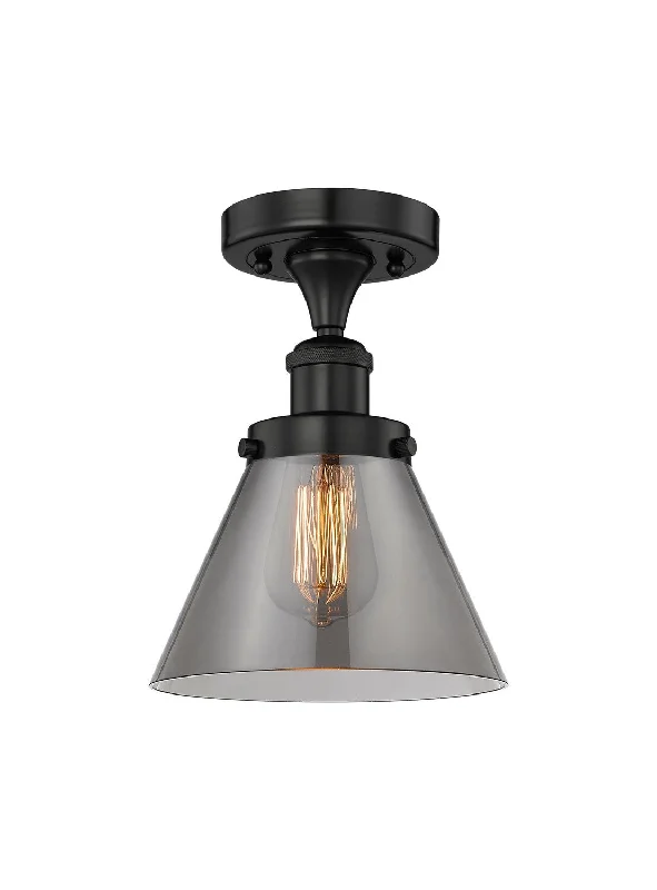 Industrial Lighting for Metal Fabrication ShopsEdison One Light Semi-Flush Mount