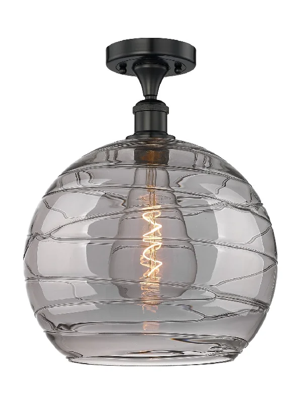 Industrial Emergency Lighting for Safety in FactoriesEdison One Light Semi-Flush Mount