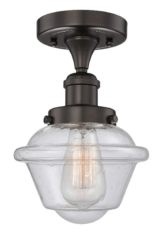 Waterproof Industrial Lighting for Wet AreasEdison One Light Semi-Flush Mount