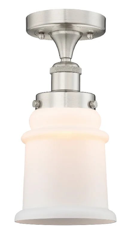 Dimmable Industrial Lighting for Ambiance ControlEdison One Light Semi-Flush Mount