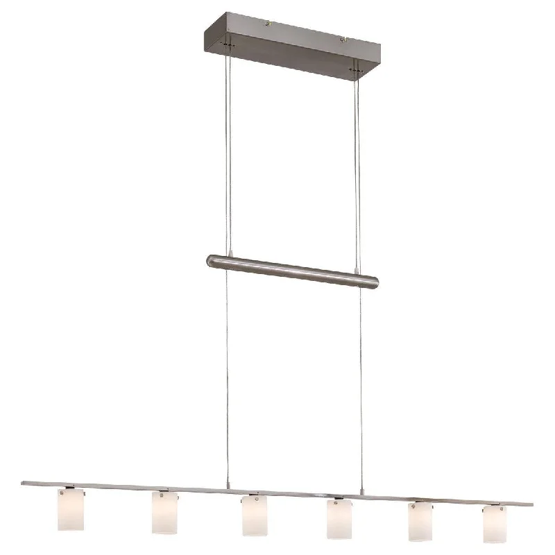 Explosion - Proof Industrial Lighting for Hazardous LocationsCounter Weights 47 in. 6 Lights Chandelier Brushed Nickel finish Explosion - Proof Industrial Lighting for Hazardous LocationsCounter Weights 47 in. 6 Lights Chandelier Brushed Nickel finish