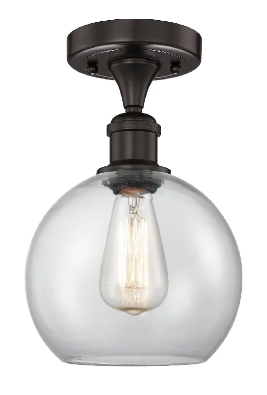 Dimmable Industrial Lighting for Ambiance ControlEdison One Light Semi-Flush Mount