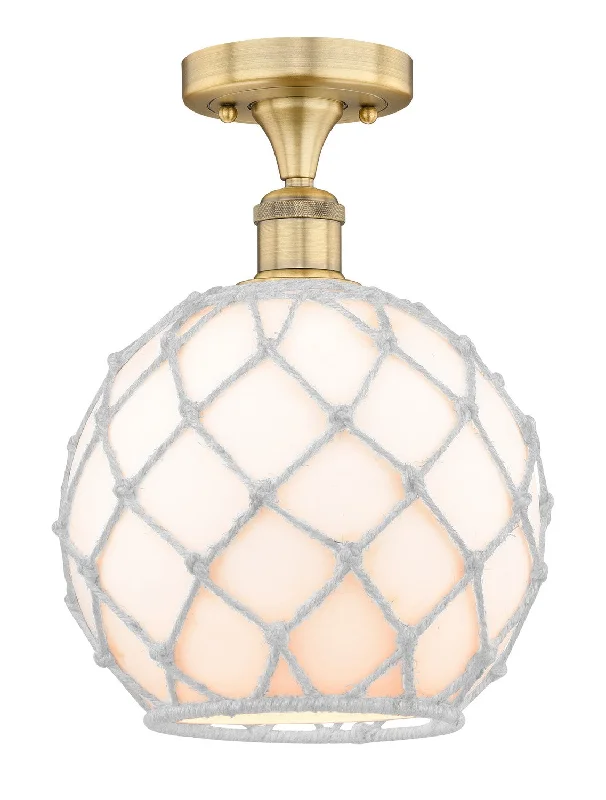 Industrial Wall - Mounted Lighting for Workshop WallsEdison One Light Semi-Flush Mount