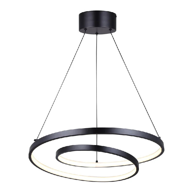 Track lighting for task lighting in workshopsCanarm LCH259A20BK Livana Black LED Chandelier