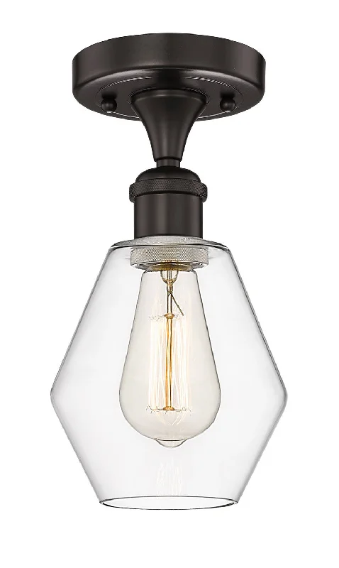 Industrial Lighting for Furniture FactoriesEdison One Light Semi-Flush Mount