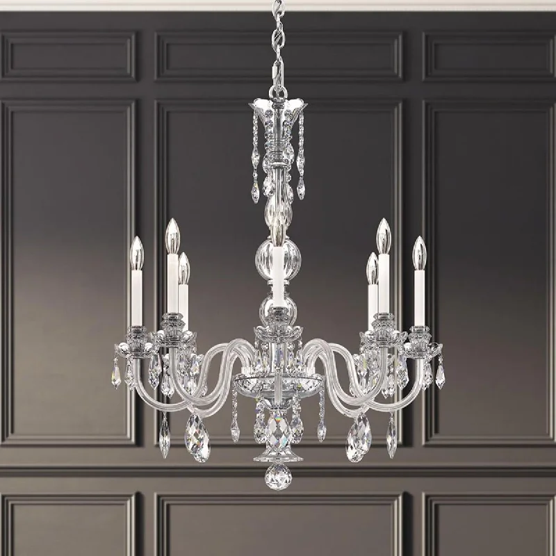 Adjustable Industrial Lighting for Flexible IlluminationHamilton Nouveau 8 Light Silver Chandelier with Clear Heritage Crystals Adjustable Industrial Lighting for Flexible IlluminationHamilton Nouveau 8 Light Silver Chandelier with Clear Heritage Crystals