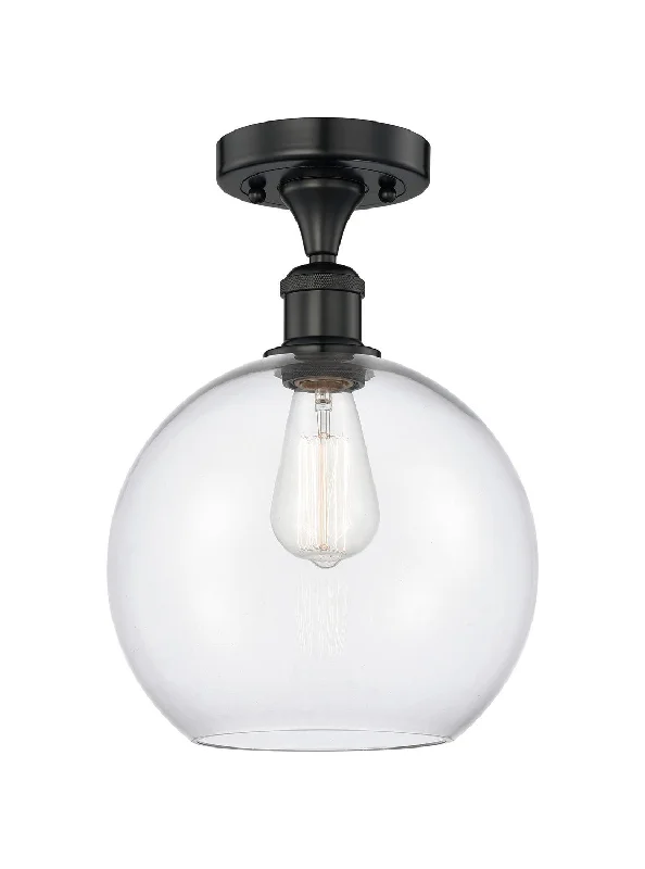 Industrial Flood Lighting for Outdoor Loading DocksEdison One Light Semi-Flush Mount