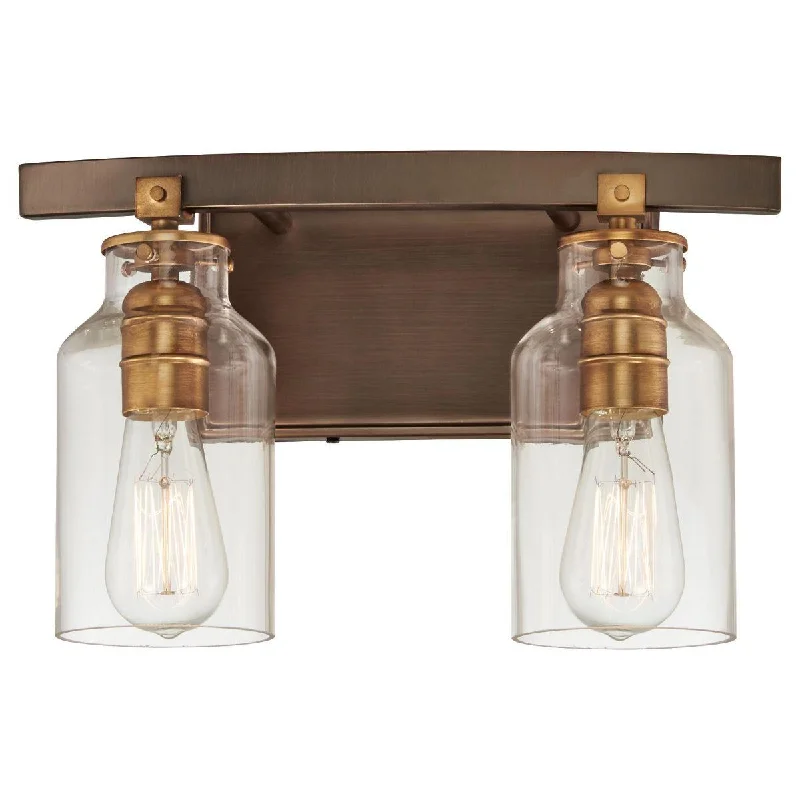 Dimmable Industrial Lighting for Ambiance ControlMorrow 14 in. 2 Lights Vanity Light Bronze finish Dimmable Industrial Lighting for Ambiance ControlMorrow 14 in. 2 Lights Vanity Light Bronze finish